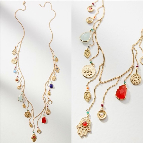 Anthropologie Jewelry - Anthropology Hamsa Hand Charm Necklace stunning